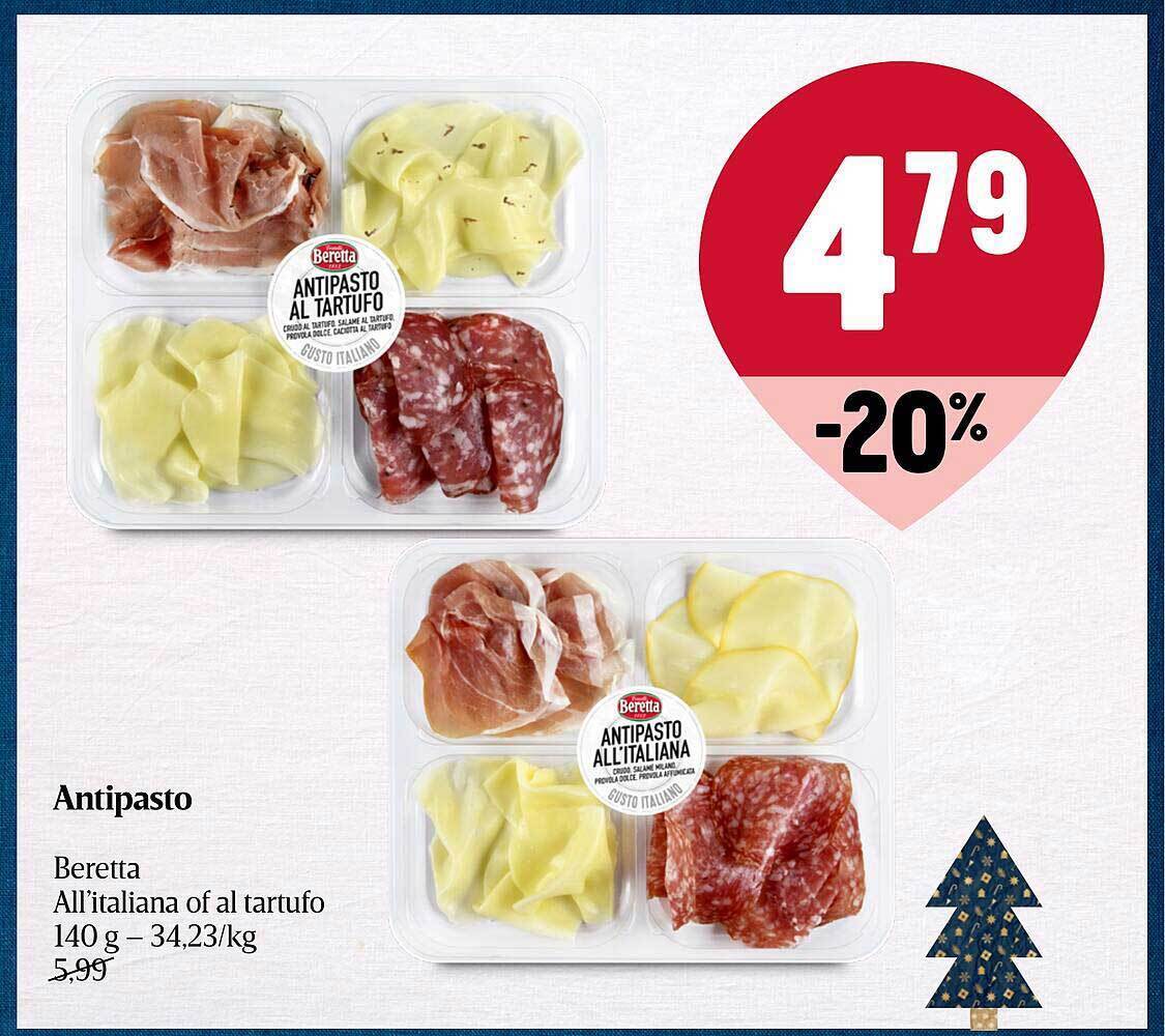 Antipasto beretta promotie bij Delhaize
