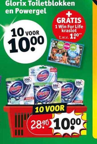 Kruidvat Glorix toiletblokken en powergel aanbieding