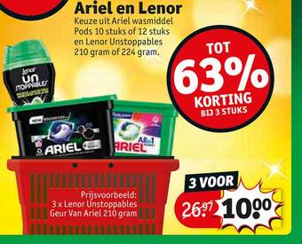 Kruidvat Ariel en lenor aanbieding
