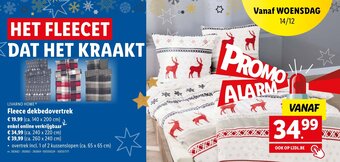 Lidl Livarno Home Fleece dekbedovertrek aanbieding