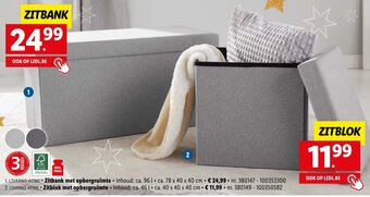 Lidl Livarno Home Zitbank met opbergruimte aanbieding