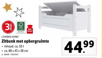 Lidl Livarno Home Zitbank met opbergruimte aanbieding