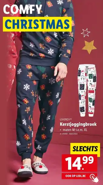 Lidl Livergy Kerstjoggingbroek aanbieding