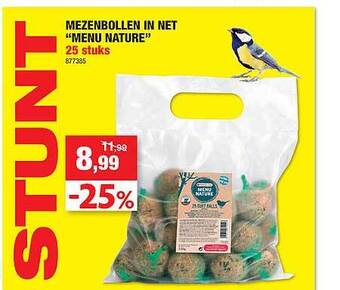 Hubo Mezenbollen in net menu nature aanbieding
