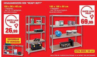 Hubo Gegalvaniseerd rek heavy duty aanbieding
