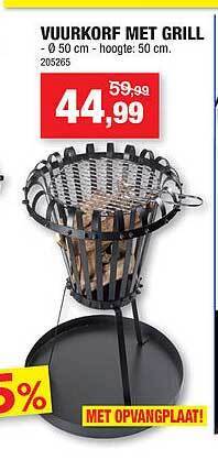 Hubo Vuurkorf met grill aanbieding