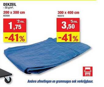 Hubo Dekzeil aanbieding