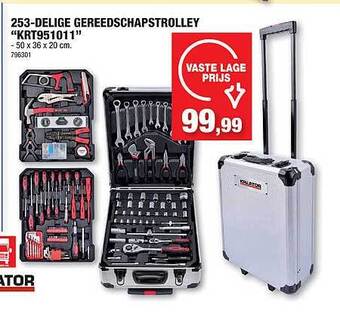 Hubo 253delige gereedschapstrolley aanbieding