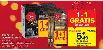 Carrefour Set koffie douwe egberts aanbieding