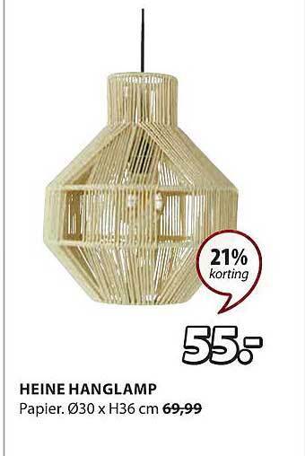 Jysk Heine hanglamp aanbieding