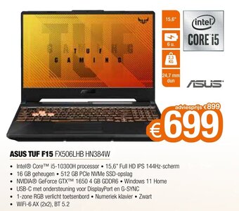 Expert Asus TUF F15 FX506LHB HN384W aanbieding