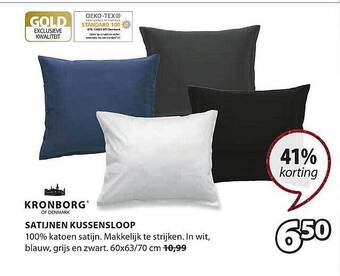 Jysk Satijnen kussensloop aanbieding