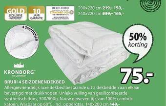 Jysk Bruri 4 seizoenendekbed aanbieding