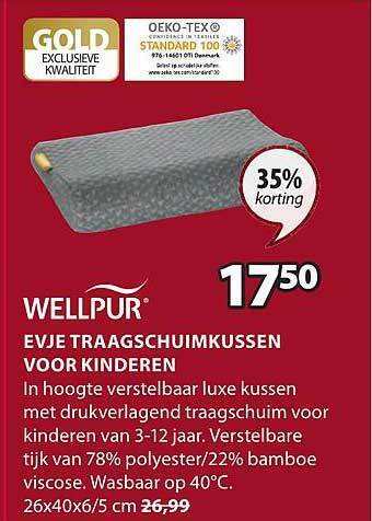 Jysk Evje traagschuimkussen voor kinderen aanbieding