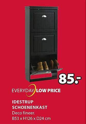 Jysk Idestrup schoenenkast aanbieding