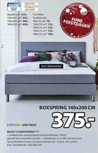 Jysk Basic c5 boxspring aanbieding