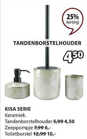 Jysk Kisa serie tandenborstelhouder aanbieding