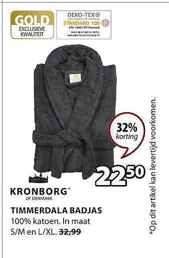Jysk Timmerdala badjas aanbieding