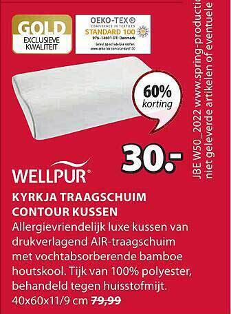 Jysk Kyrkja traagschuim contour kussen aanbieding