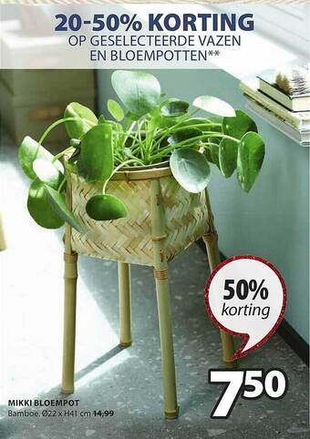 Jysk Mikki bloempot aanbieding
