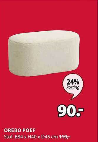 Jysk Orebo poef aanbieding