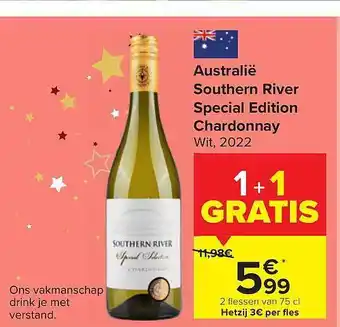 Carrefour Southern river special edition chardonnay aanbieding