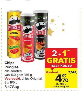 Carrefour Chips pringles aanbieding
