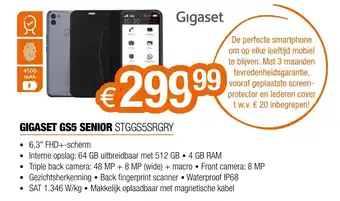 Expert Gigaset GS5 Senior STGGS5SRGRY aanbieding