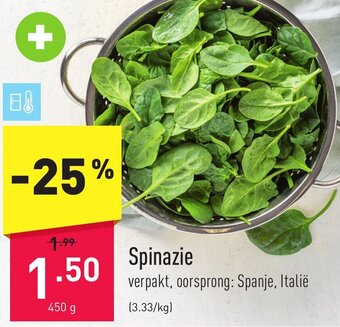 ALDI Spinazie aanbieding