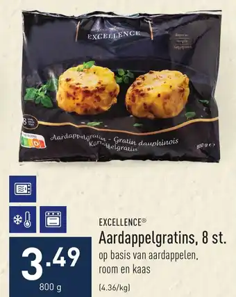 ALDI Excellence Aardappelgratins, 8 st. aanbieding