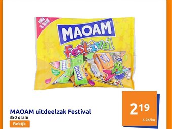Action MAOAM uitdeelzak Festival 350 gram aanbieding