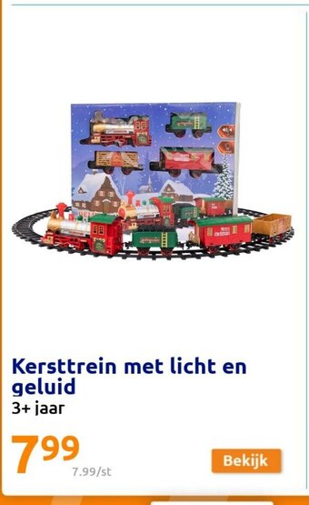 Action Kersttrein met licht en geluid aanbieding