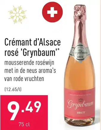 ALDI Cremant d'Alsace rose 'Grynbaum aanbieding