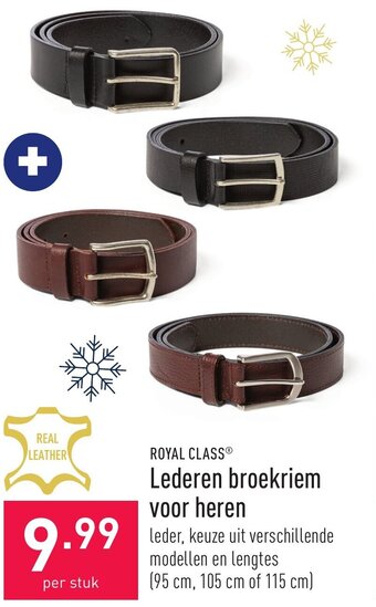 ALDI Royal Class Lederen broekriem voor heren aanbieding
