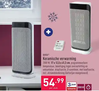 ALDI Quigg Keramishce verwarming aanbieding
