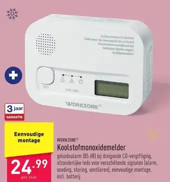 ALDI Workzone Koolstofmonoxidemelder aanbieding