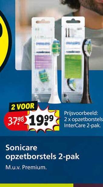 Kruidvat Sonicare opzetborstels 2-pak aanbieding