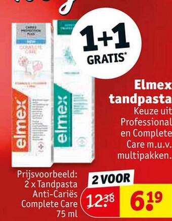 Kruidvat Elmex tandpasta aanbieding