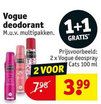 Kruidvat Vogue deodorant aanbieding