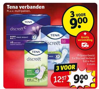Kruidvat Tena verbanden aanbieding
