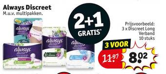 Kruidvat Always discreet aanbieding