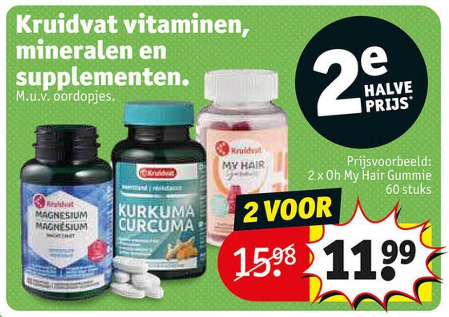 Kruidvat vitaminen, mineralen en supplementen promotie bij Kruidvat
