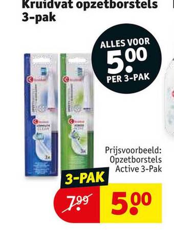 Kruidvat Kruidvat opzetborstels 3-pak aanbieding