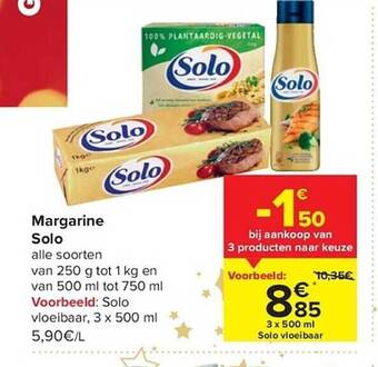 Carrefour Margarine solo aanbieding