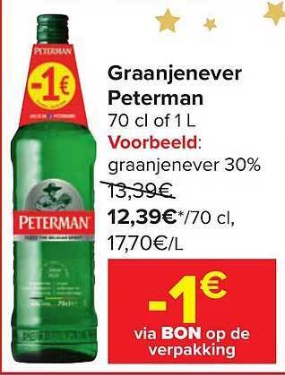 Carrefour Graanjenever peterman aanbieding