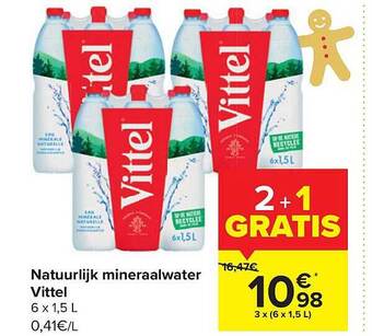 Carrefour Natuurlijk mineraalwater vittel aanbieding