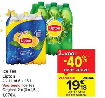 Carrefour Ice tea lipton aanbieding