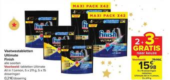 Carrefour Vaatwastabletten ultimate finish aanbieding