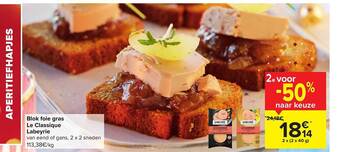 Carrefour Blok foie gras le classique labeyrie aanbieding