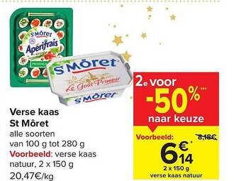 Carrefour Verse kaas st môret aanbieding